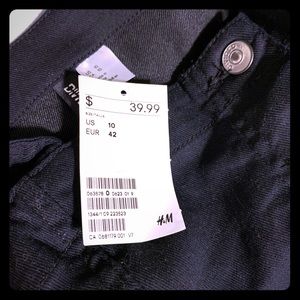 H&M Black Denim Button Dress